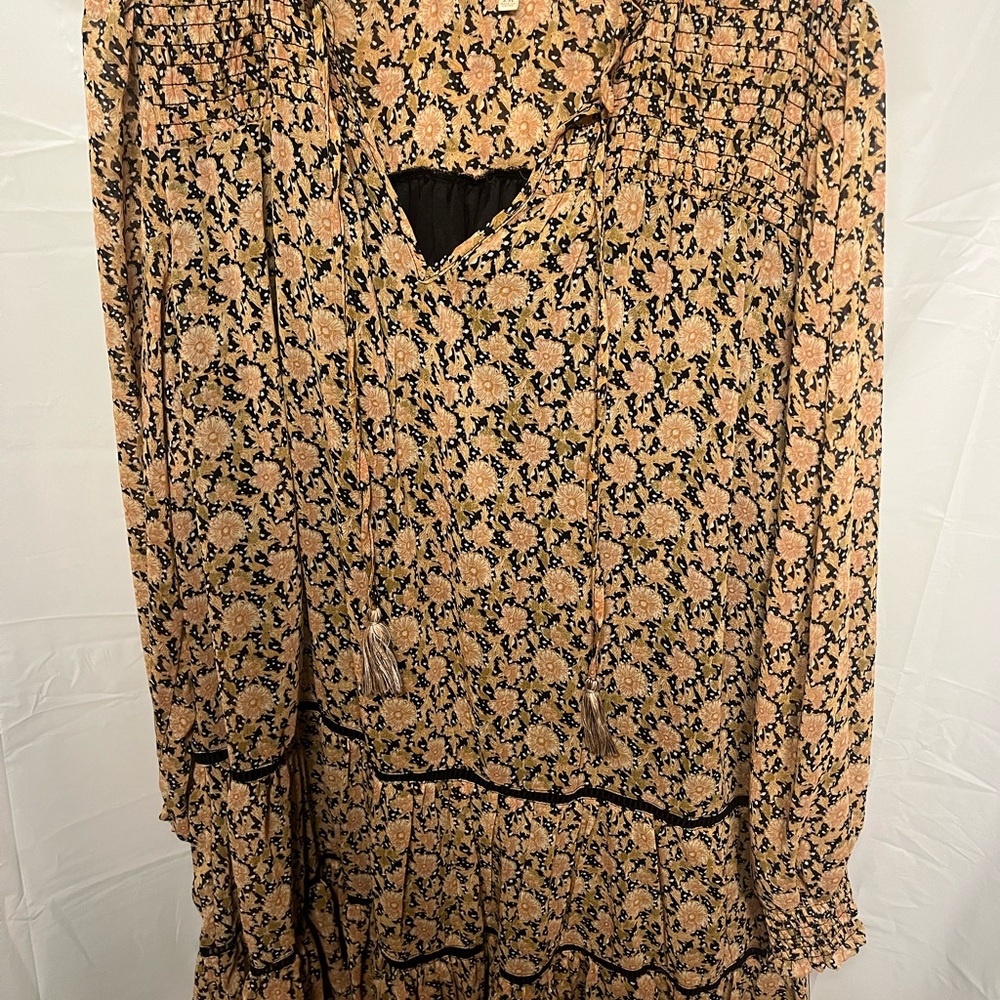 Rewind Black and yellow Floral Dress